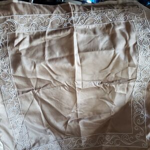 Martha Stewart Collection 1 Geometric Euro Pillow Sham Gold 28" Square